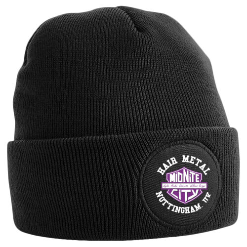 Hair Metal - B446 Circular Patch Beanie Thumbnail